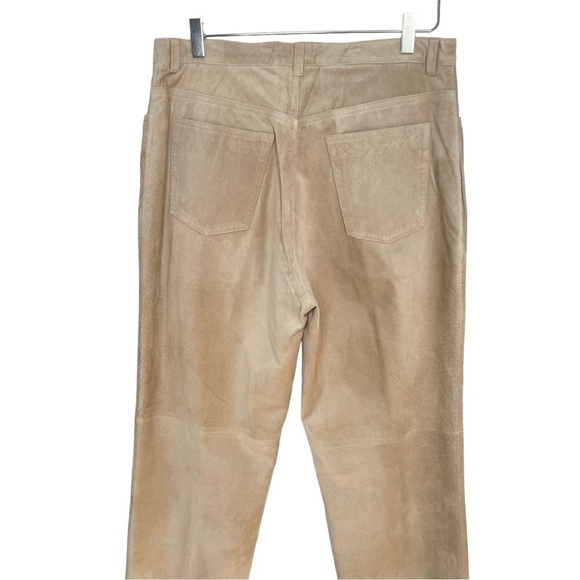 Jones New York Taupe 100% Suede Trousers w/Classic Five Pocket Styling Size 14 - Picture 9 of 11